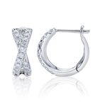 0.40CT 14K W/G DIAMOND HUGGIE EARRING