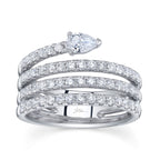 1.28CT 14K W/G DIAMOND PEAR RING