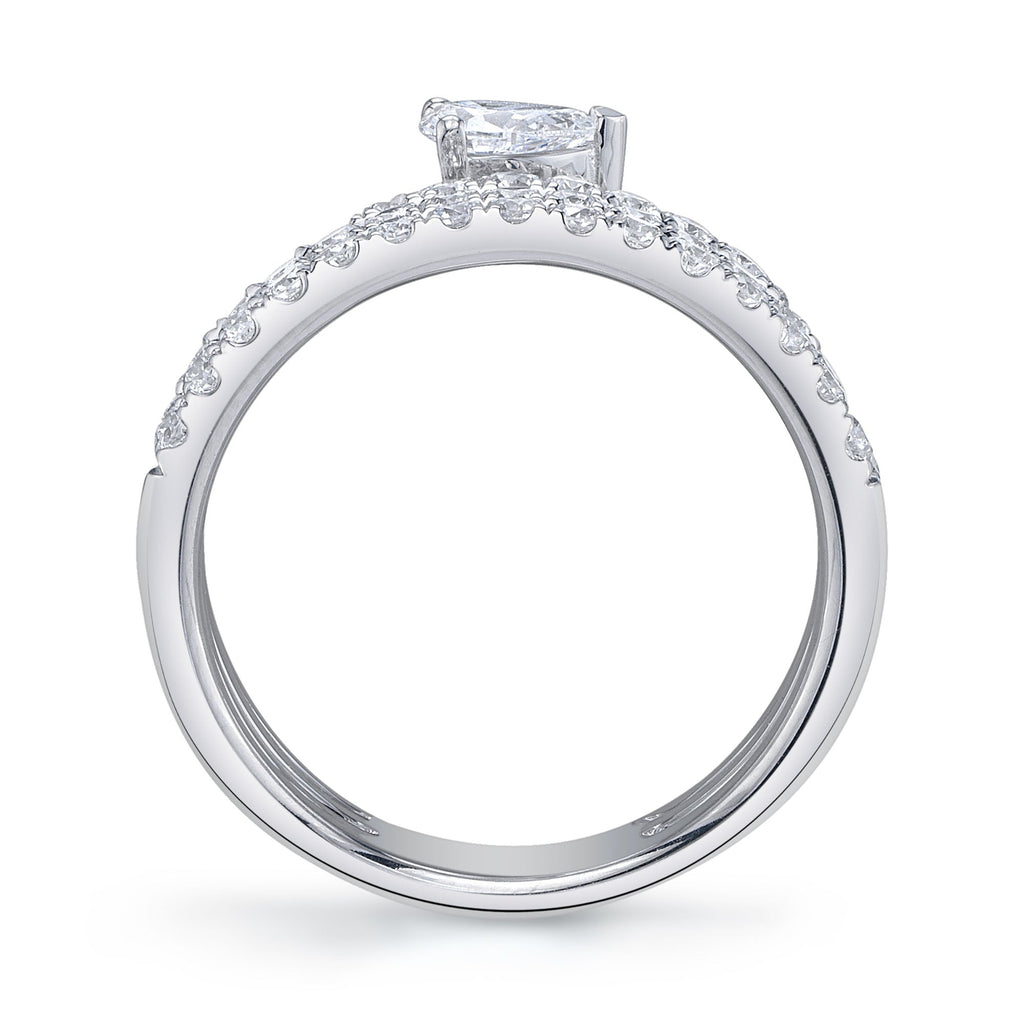 1.28CT 14K W/G DIAMOND PEAR RING