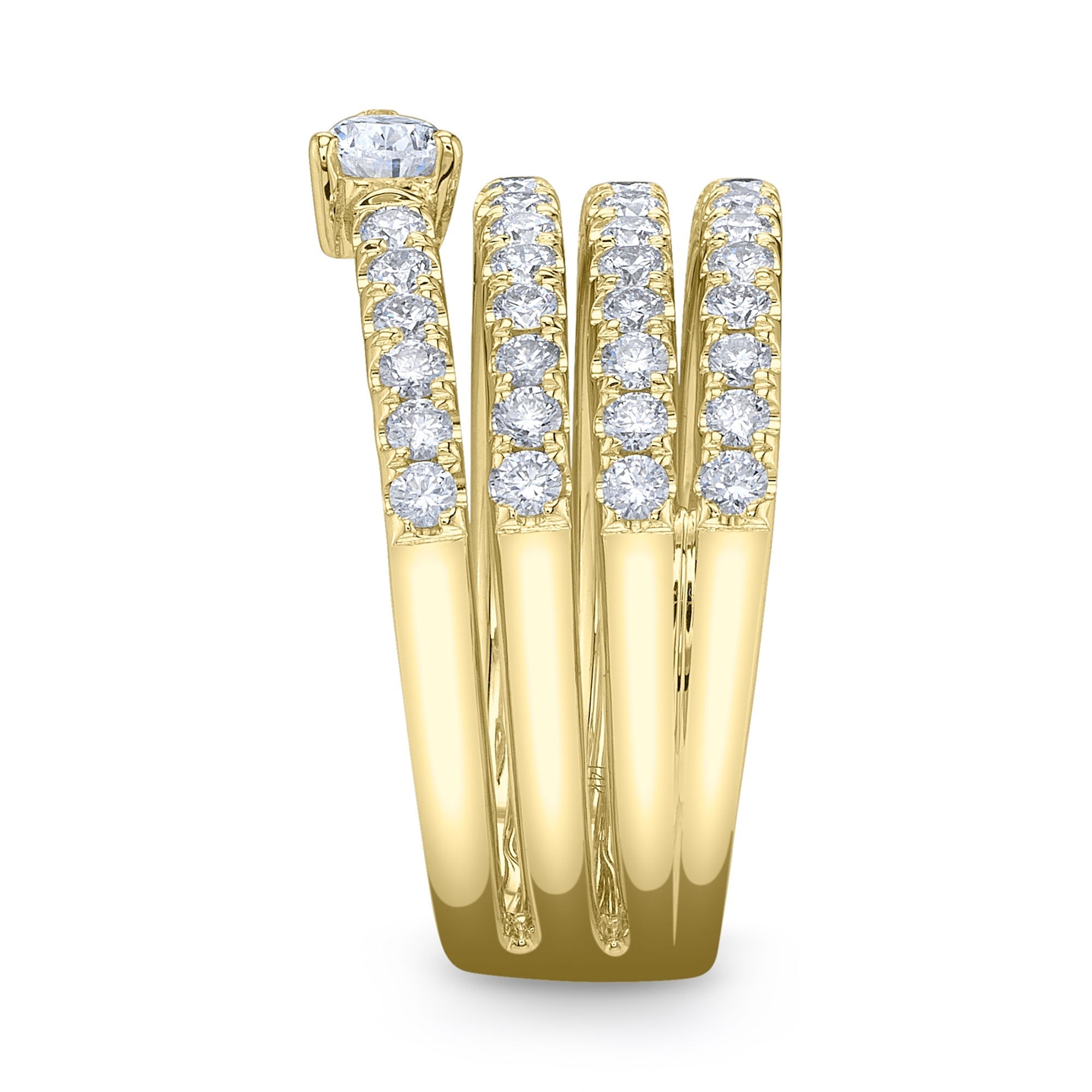 1.28CT 14K Y/G DIAMOND PEAR RING