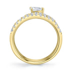 1.28CT 14K Y/G DIAMOND PEAR RING