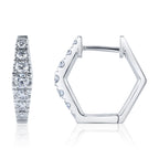 0.49CT 14K W/G DIAMOND HUGGIE EARRING