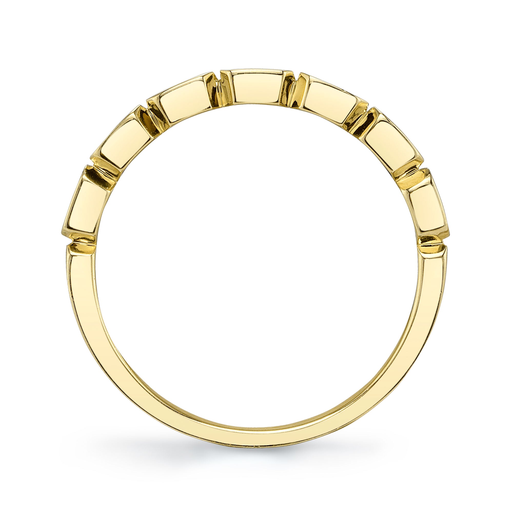 0.35CT 14K Y/G DIAMOND BAGUETTE BEZEL BAND