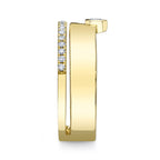 0.39CT 14K Y/G DIAMOND EMERALD BEZEL BAND