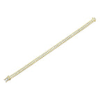 3.25CT 14K Y/G DIAMOND BAGUETTE BEZEL TENNIS BRACELET