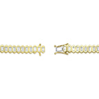 3.25CT 14K Y/G DIAMOND BAGUETTE BEZEL TENNIS BRACELET