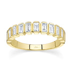 0.78CT 14K Y/G DIAMOND BAGUETTE BEZEL BAND