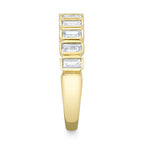 0.78CT 14K Y/G DIAMOND BAGUETTE BEZEL BAND