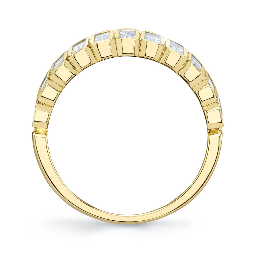 0.78CT 14K Y/G DIAMOND BAGUETTE BEZEL BAND