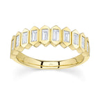 0.75CT 14K Y/G DIAMOND BAGUETTE BEZEL BAND