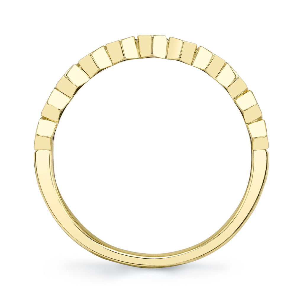 0.75CT 14K Y/G DIAMOND BAGUETTE BEZEL BAND