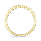 0.75CT 14K Y/G DIAMOND BAGUETTE BEZEL BAND