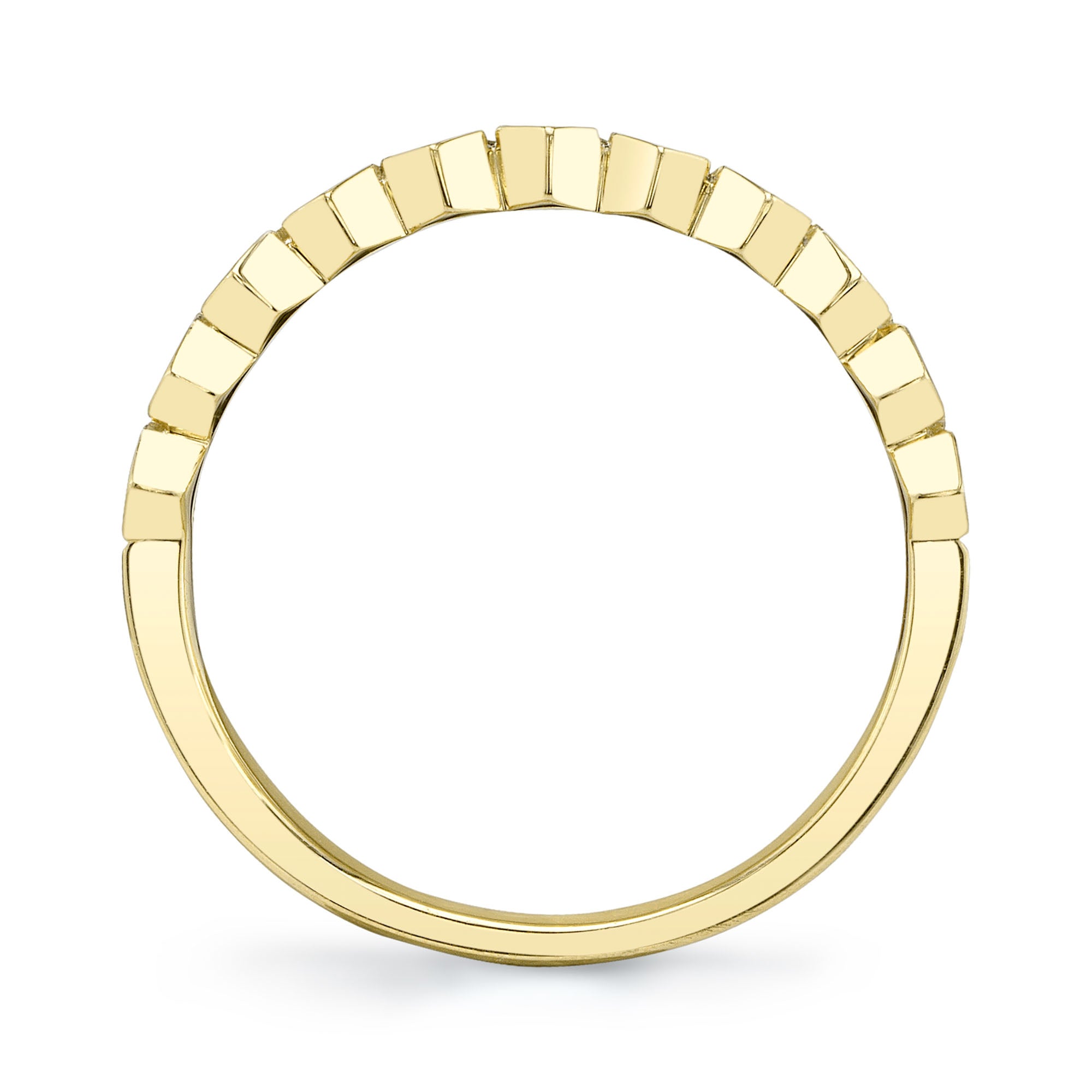0.75CT 14K Y/G DIAMOND BAGUETTE BEZEL BAND