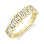 0.75CT 14K Y/G DIAMOND BAGUETTE BEZEL BAND