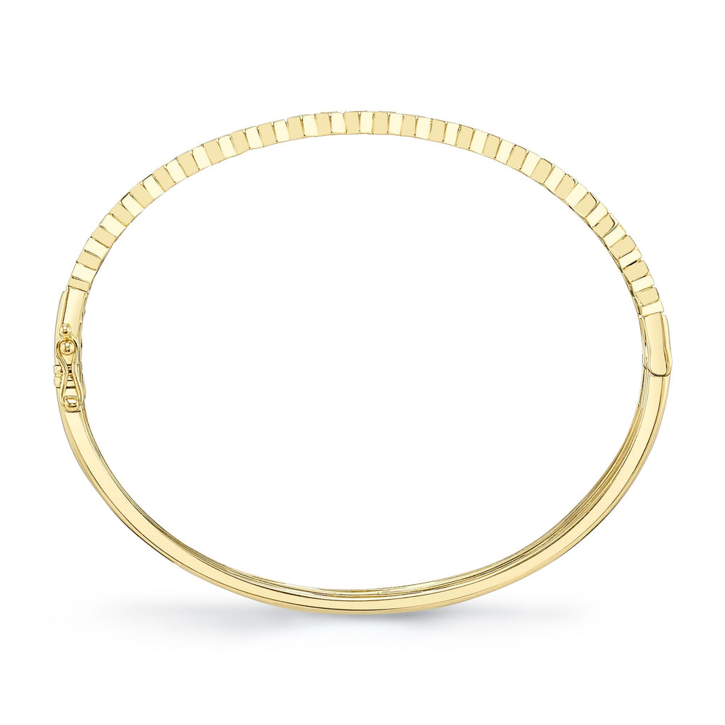 1.70CT 14K Y/G DIAMOND BAGUETTE BEZEL BANGLE