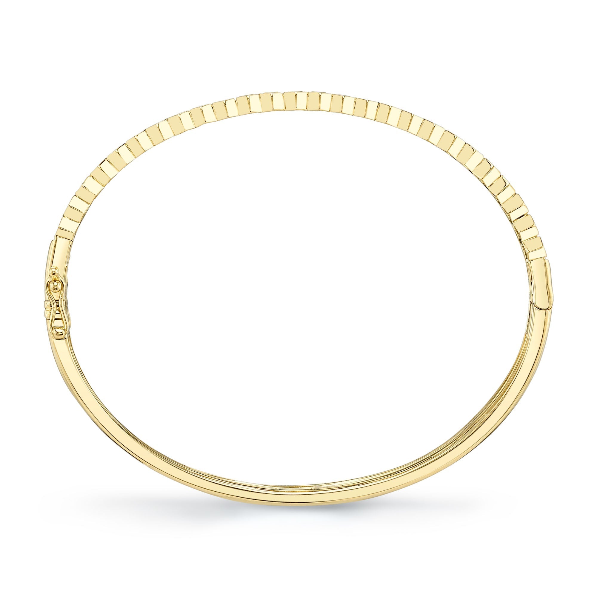 1.70CT 14K Y/G DIAMOND BAGUETTE BEZEL BANGLE