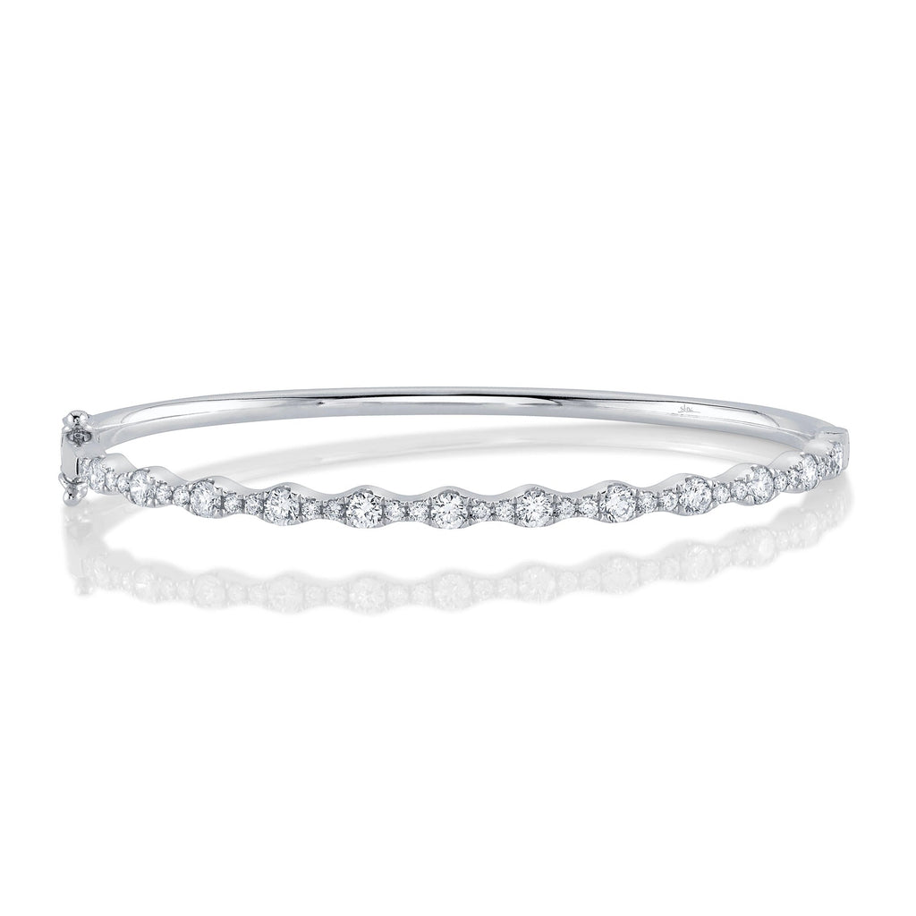 1.30CT 14K W/G DIAMOND BANGLE