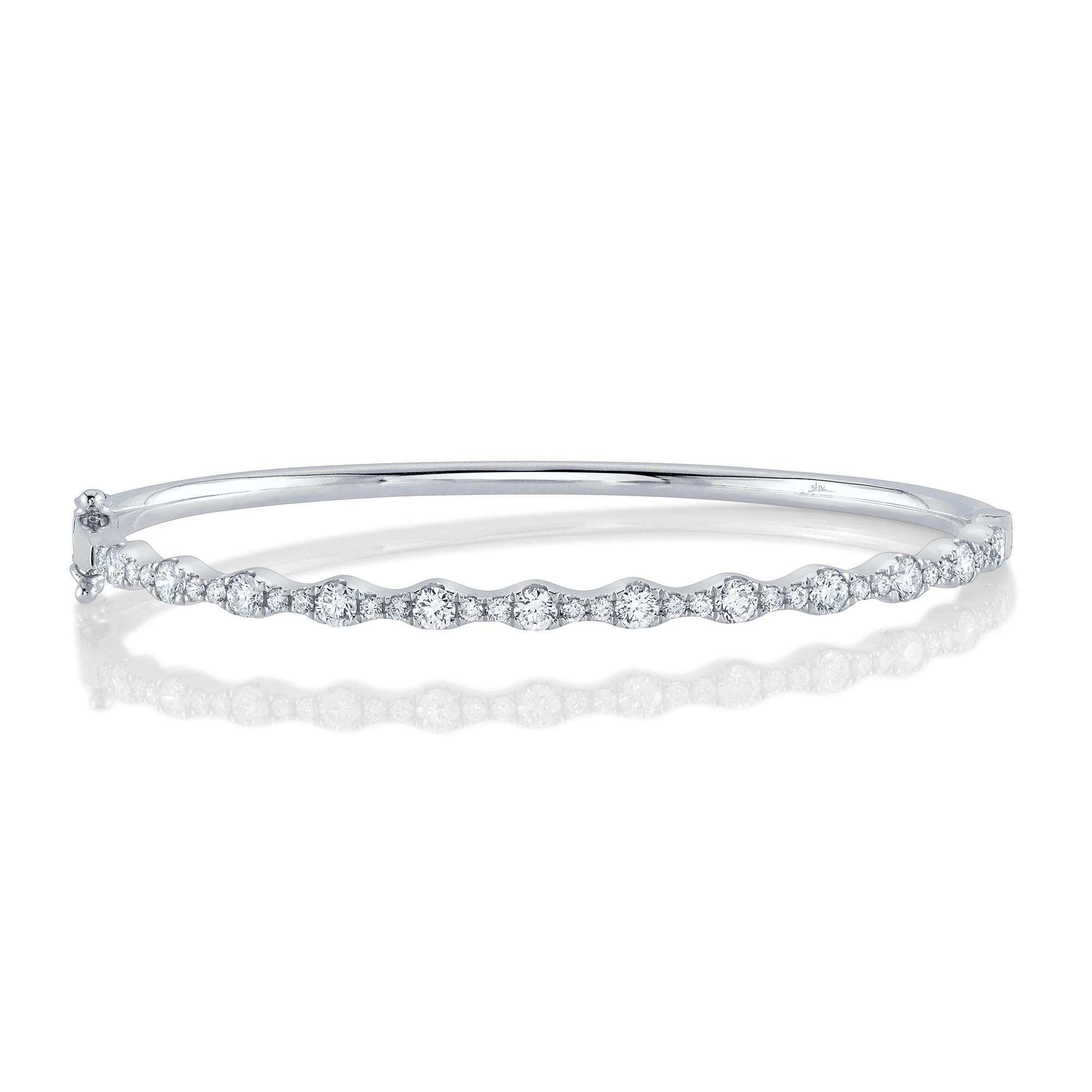 1.30CT 14K W/G DIAMOND BANGLE