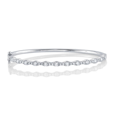 1.30CT 14K W/G DIAMOND BANGLE