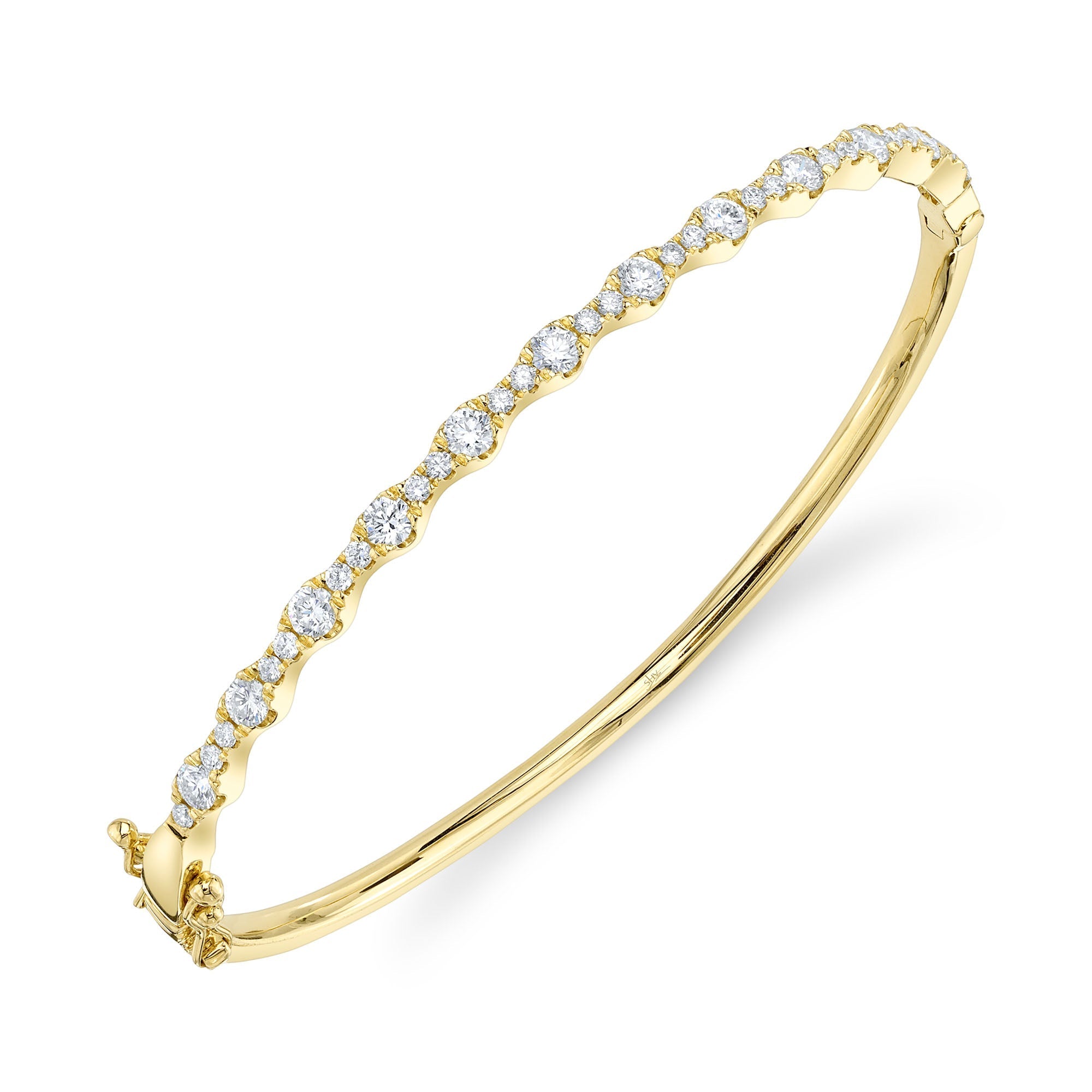 1.30CT 14K Y/G DIAMOND BANGLE
