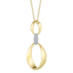 0.10CT 14K2T Y/W DIAMOND MOBIUS NECKLACE