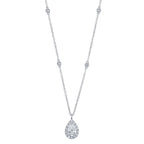 0.40CT-CTR(PEAR) 0.21CT-SIDE 14K W/G DIAMOND NECKLACE