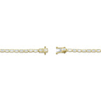 2.20CT 14K Y/G DIAMOND BAGUETTE BEZEL TENNIS BRACELET