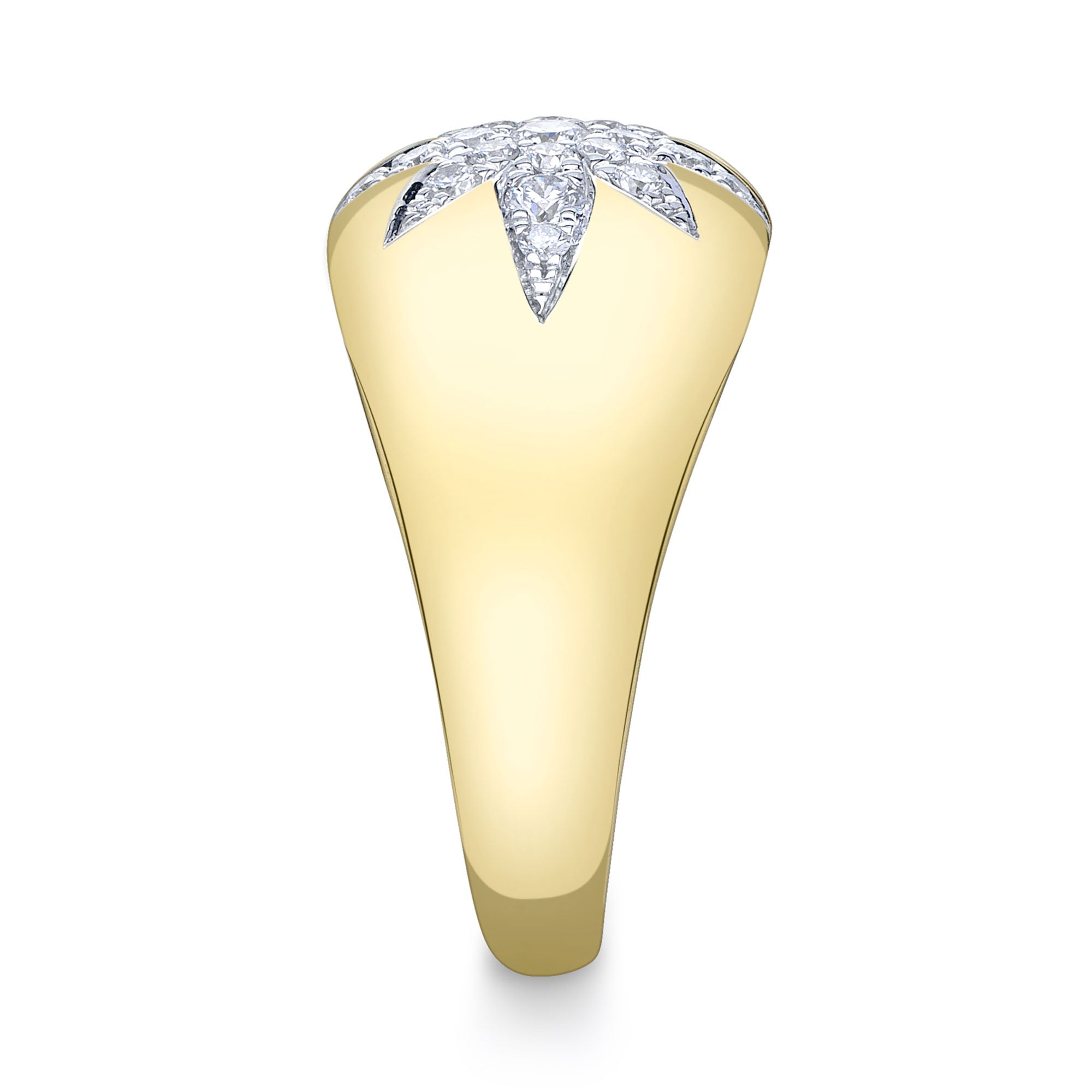 0.33CT 14K Y/G DIAMOND STAR RING