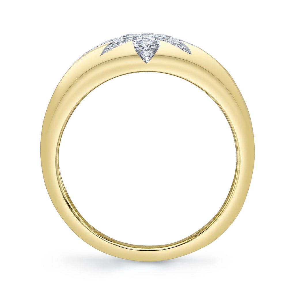 0.33CT 14K Y/G DIAMOND STAR RING
