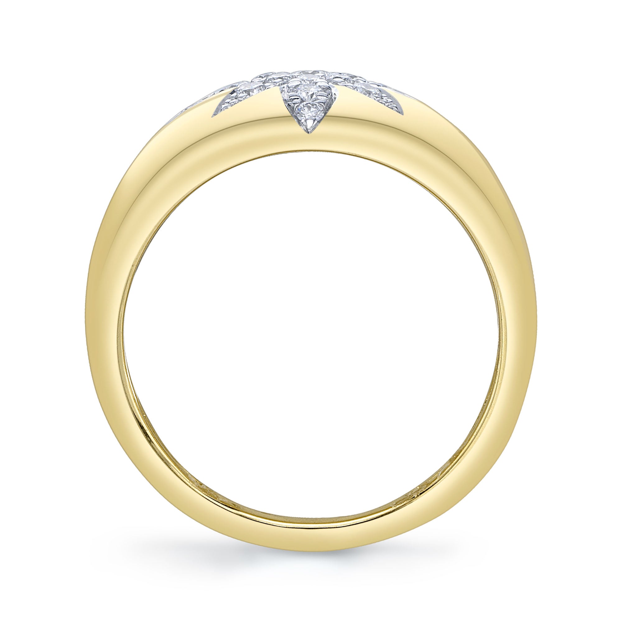 0.33CT 14K Y/G DIAMOND STAR RING