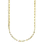 3.01CT 14K Y/G DIAMOND BAGUETTE BEZEL TENNIS NECKLACE