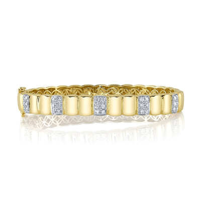 0.79CT 14K Y/G DIAMOND BANGLE