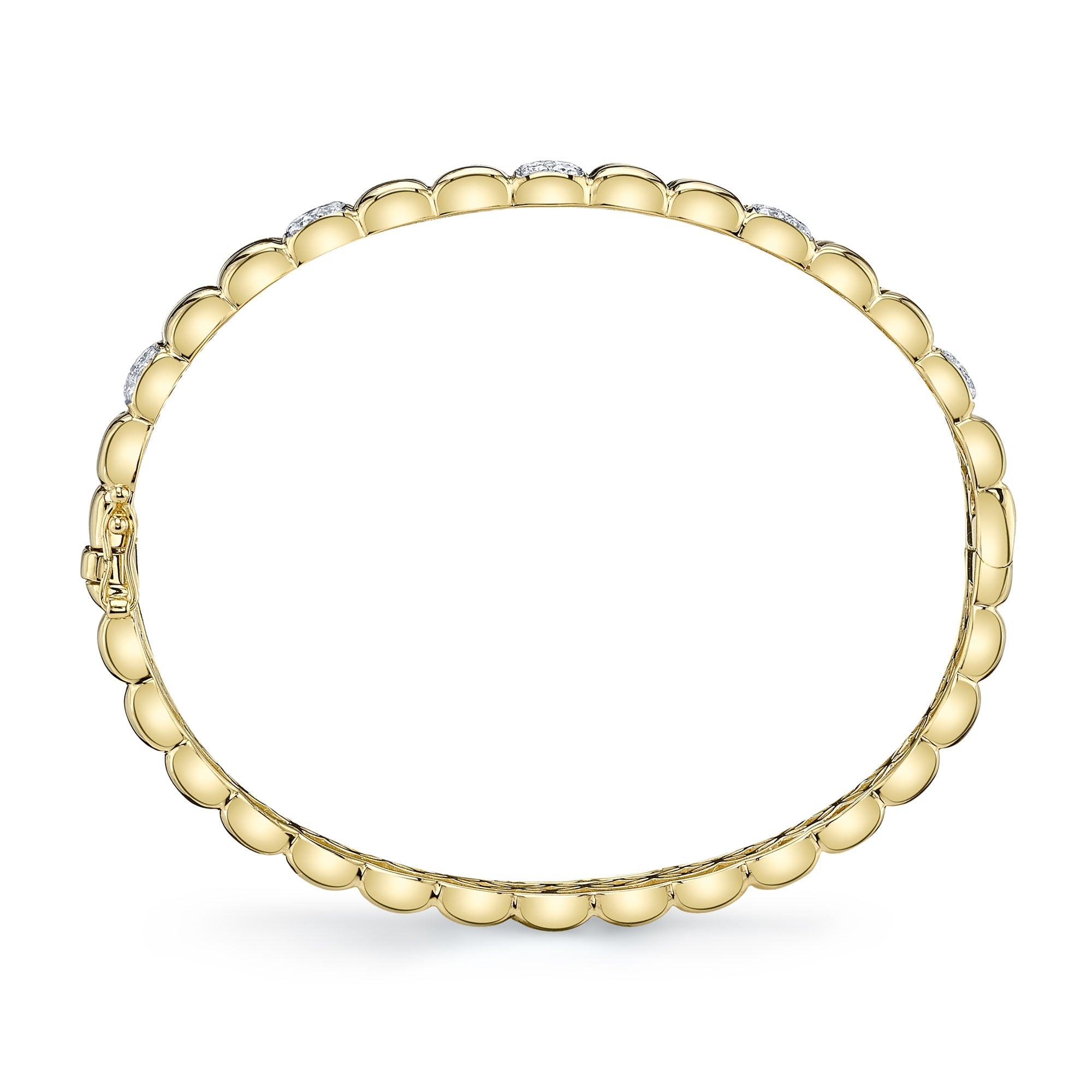 0.79CT 14K Y/G DIAMOND BANGLE