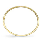 1.07CT 14K Y/G DIAMOND RIBBED BANGLE