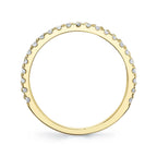 0.42CT 14K Y/G DIAMOND RIBBED BAND