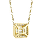0.41CT 14K Y/G DIAMOND BAGUETTE NECKLACE