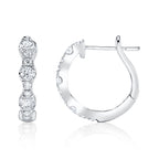 1.00CT 14K W/G DIAMOND HOOP EARRING