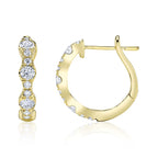 1.00CT 14K Y/G DIAMOND HOOP EARRING