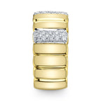 0.37CT 14K Y/G DIAMOND RIBBED RING