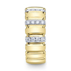 0.32CT 14K Y/G DIAMOND RIBBED RING