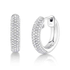 0.40CT 14K W/G DIAMOND PAVE HOOP EARRING