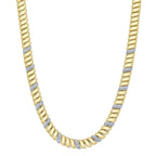 1.77CT 14K Y/G DIAMOND RIBBED NECKLACE