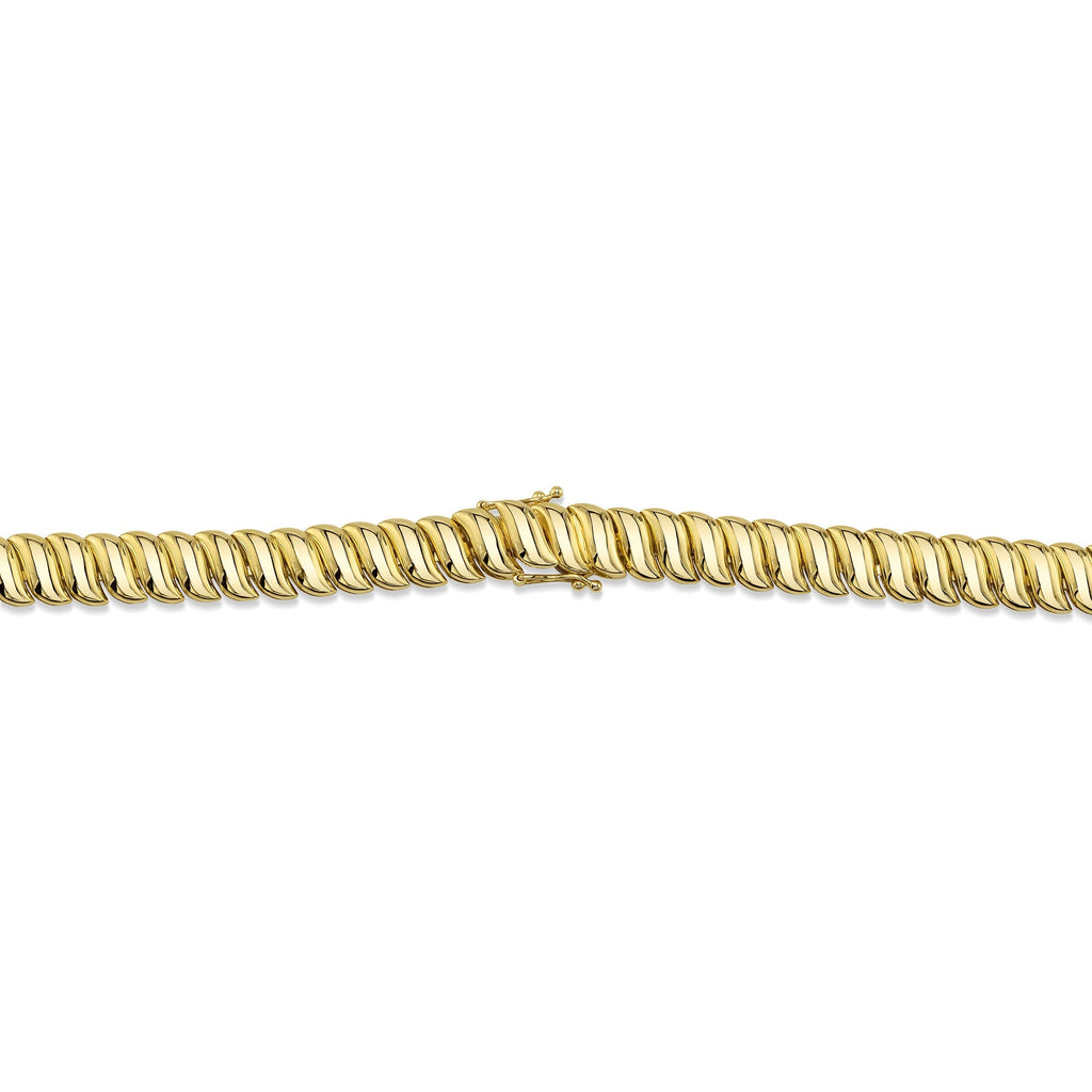 1.77CT 14K Y/G DIAMOND RIBBED NECKLACE