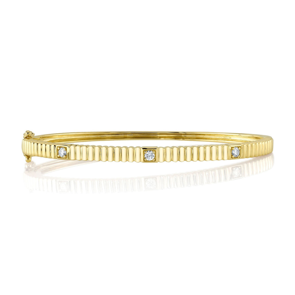 0.16CT 14K Y/G DIAMOND BANGLE