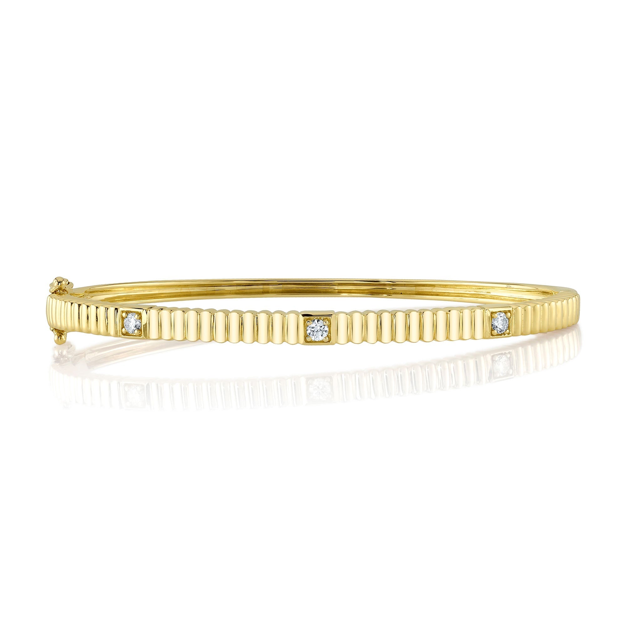 0.16CT 14K Y/G DIAMOND BANGLE