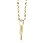 0.01CT 14K Y/G DIAMOND RIBBED HEART NECKLACE