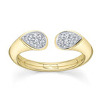 0.19CT 14K2T Y/W DIAMOND PAVE RING