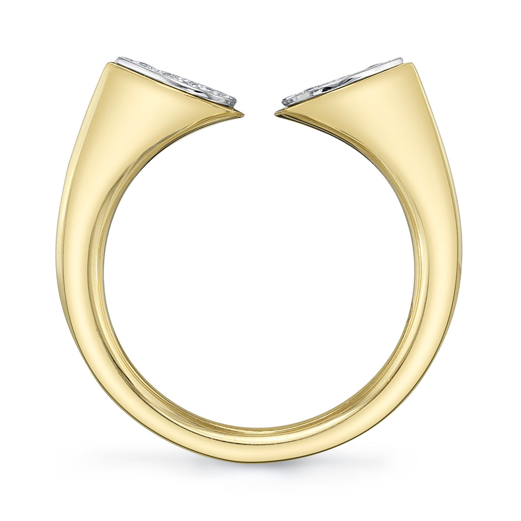 0.19CT 14K2T Y/W DIAMOND PAVE RING