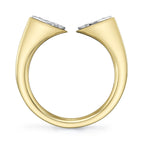 0.19CT 14K2T Y/W DIAMOND PAVE RING