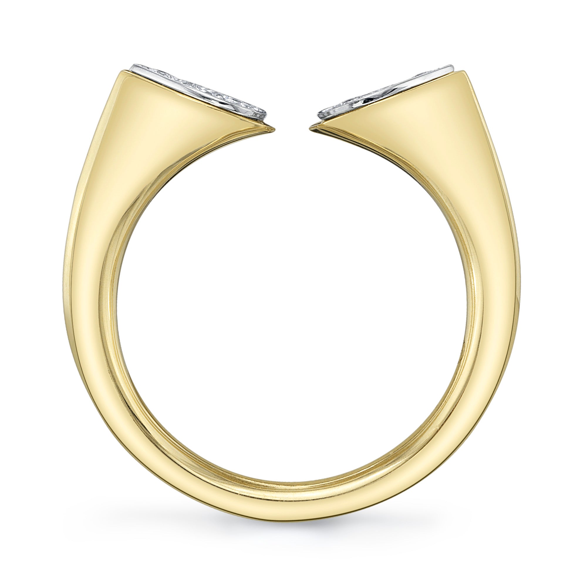 0.19CT 14K2T Y/W DIAMOND PAVE RING